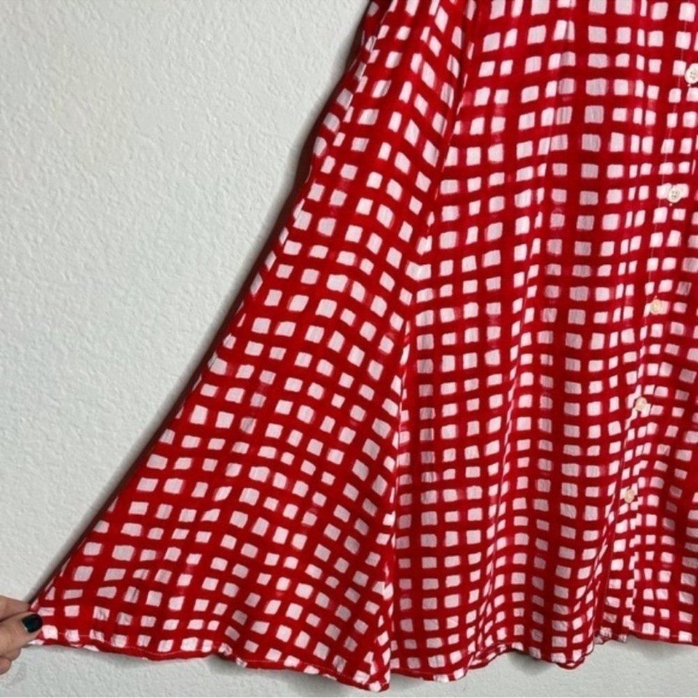 Anthropologie 11:1 Tylho Percy Tunic Mini dress Gingham Plaid Windowpane women L - Picture 5 of 10